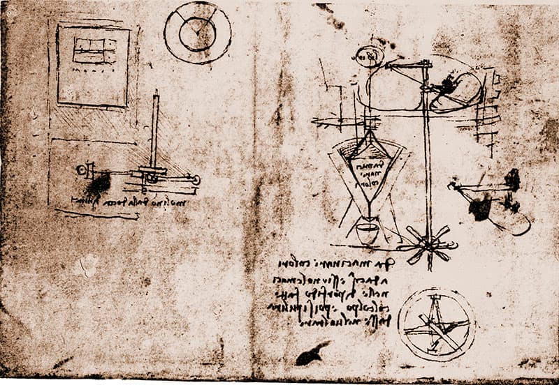 Leonardo da Vinci, Molino della Doccia di Vinci, Atlantik Kodeksi, 765r.