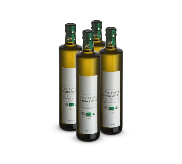 Sertifikalı ORGANİK / Erken Hasat Soğuk Sıkım Zeytinyağı / 4x750ml