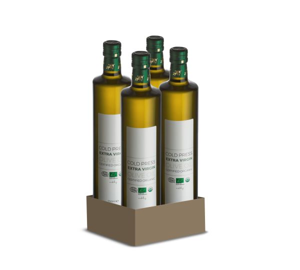 Sertifikalı ORGANİK / Erken Hasat Soğuk Sıkım Zeytinyağı / 4x750ml